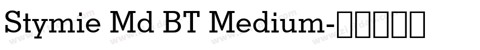 Stymie Md BT Medium字体转换